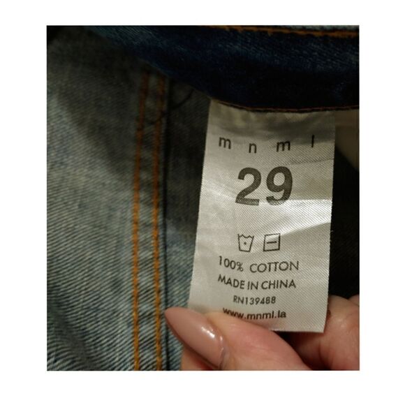 MNML Men's Jeans Fully Distressed Waist Size 29 Unisex - Picture 10 of 11